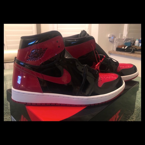 AIR JORDAN 1 RETRO HIGH OG \'PATENT BRED\' / SIZE 10 MENS / WMNS 11.5 main image 11